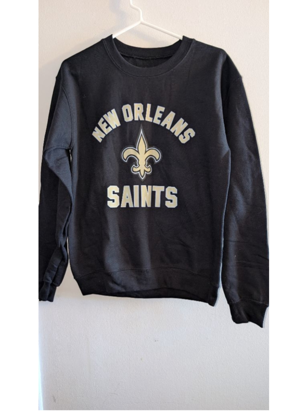 Men's New Orleans Saints Black Sweatshirt Small - Picture 1 of 4